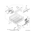 GE PDT785SBN2TS upper rack assembly diagram