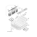 GE PDT785SBN2TS lower rack assembly diagram