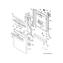 GE PDP715SYN3FS escutcheon & door assembly diagram