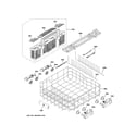 GE PDP715SYN3FS lower rack assembly diagram