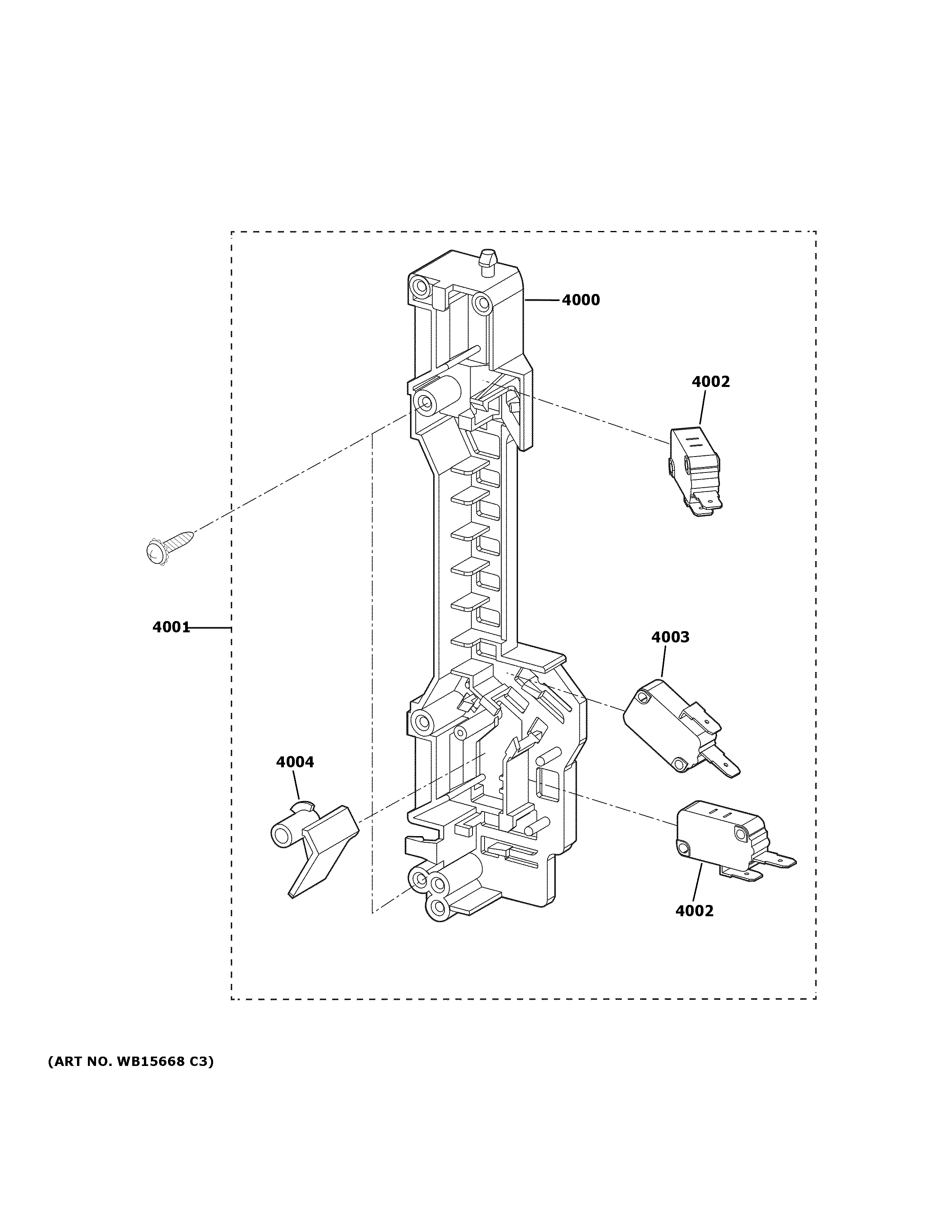 GE JVM3160RF8SS latch board parts diagram