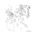 GE ZDT985SPN8SS escutcheon & door assembly diagram