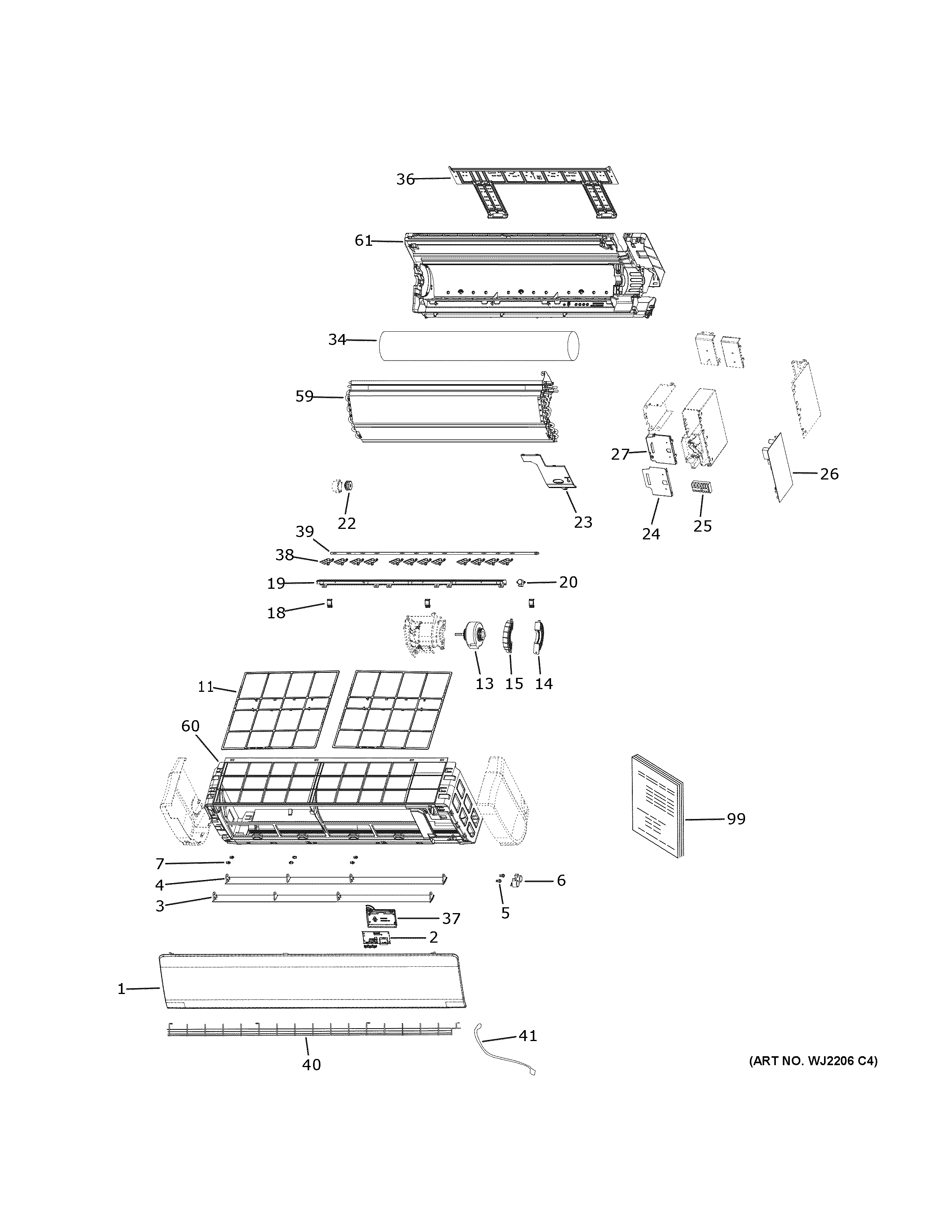 Haier AW18LC2VHB room air conditioner diagram