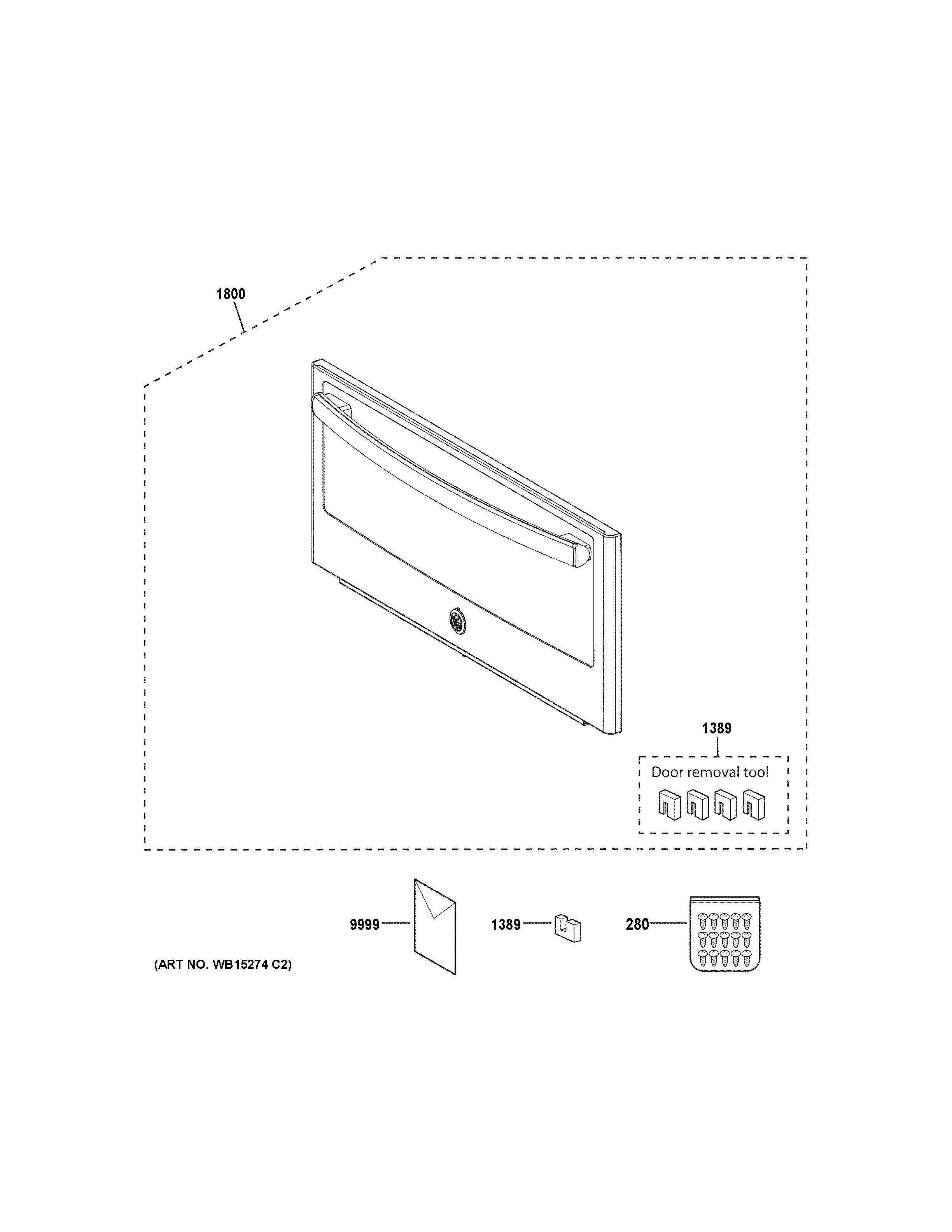 GE PSB9100SF2SS door parts diagram