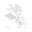 GE JGBS61RP3SS control panel & cooktop diagram