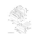 GE JGBS61RP3SS door & drawer parts diagram
