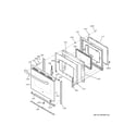 GE JB258DM4BB door diagram