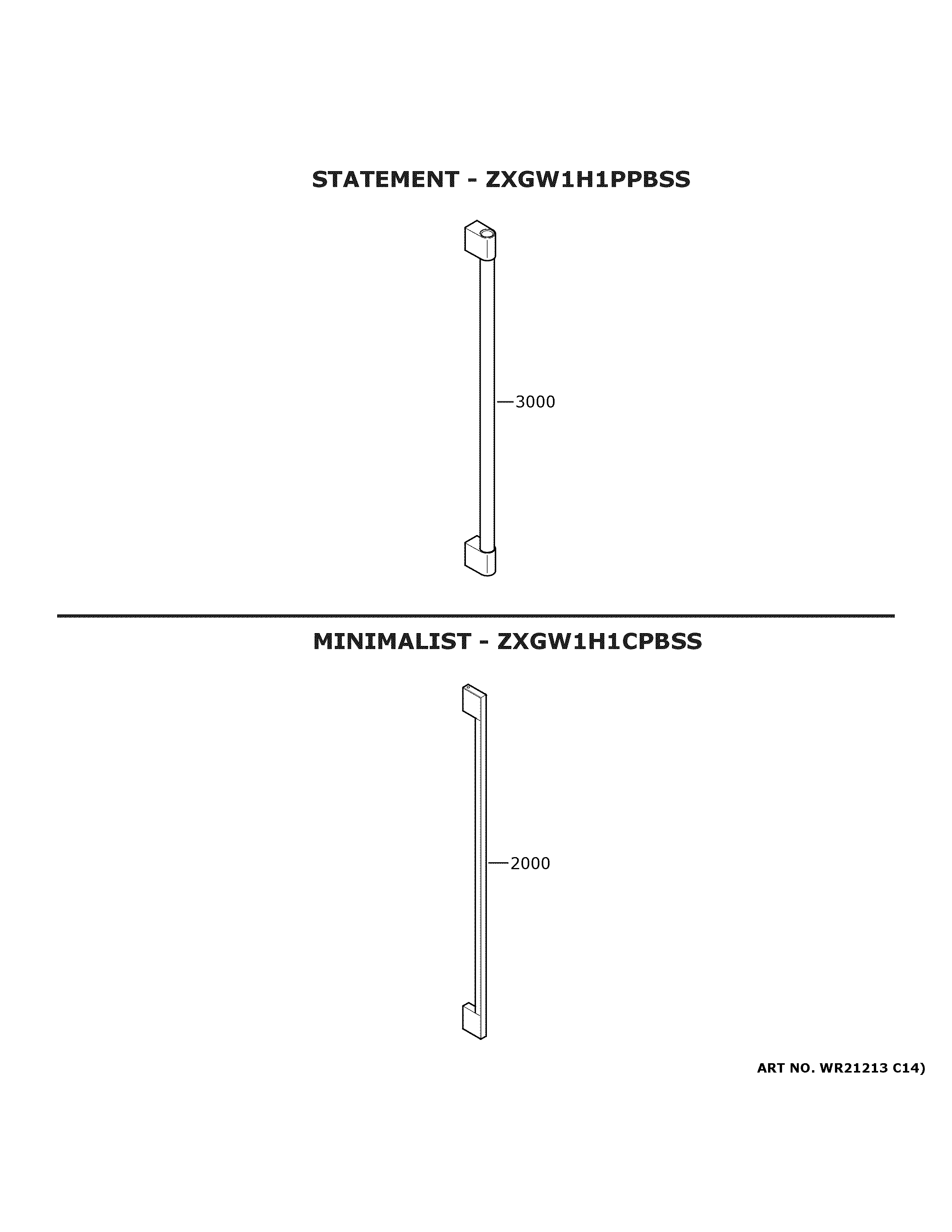 GE ZDWR240NDBS monogram customization diagram