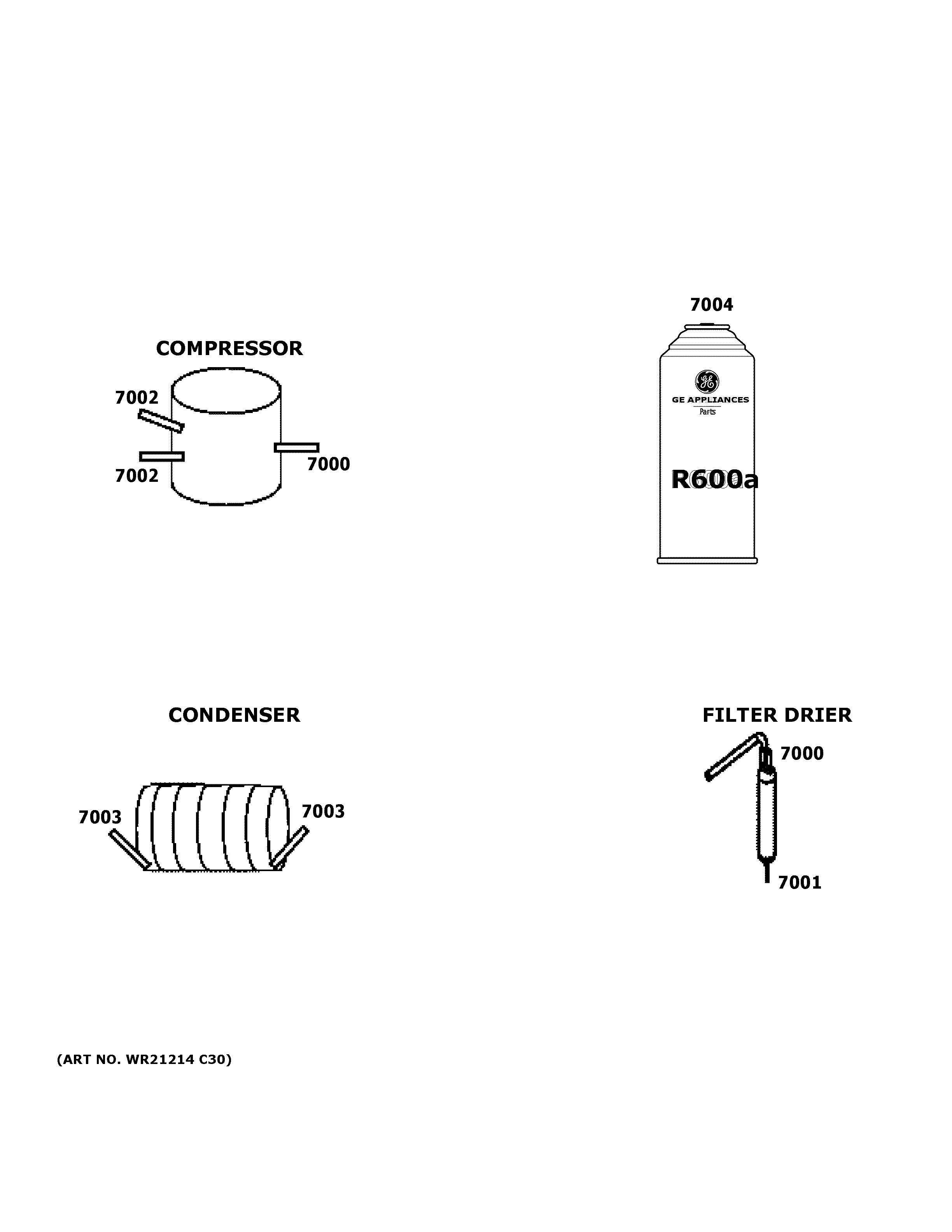 GE ZDWR240NDBS lokring connectors diagram