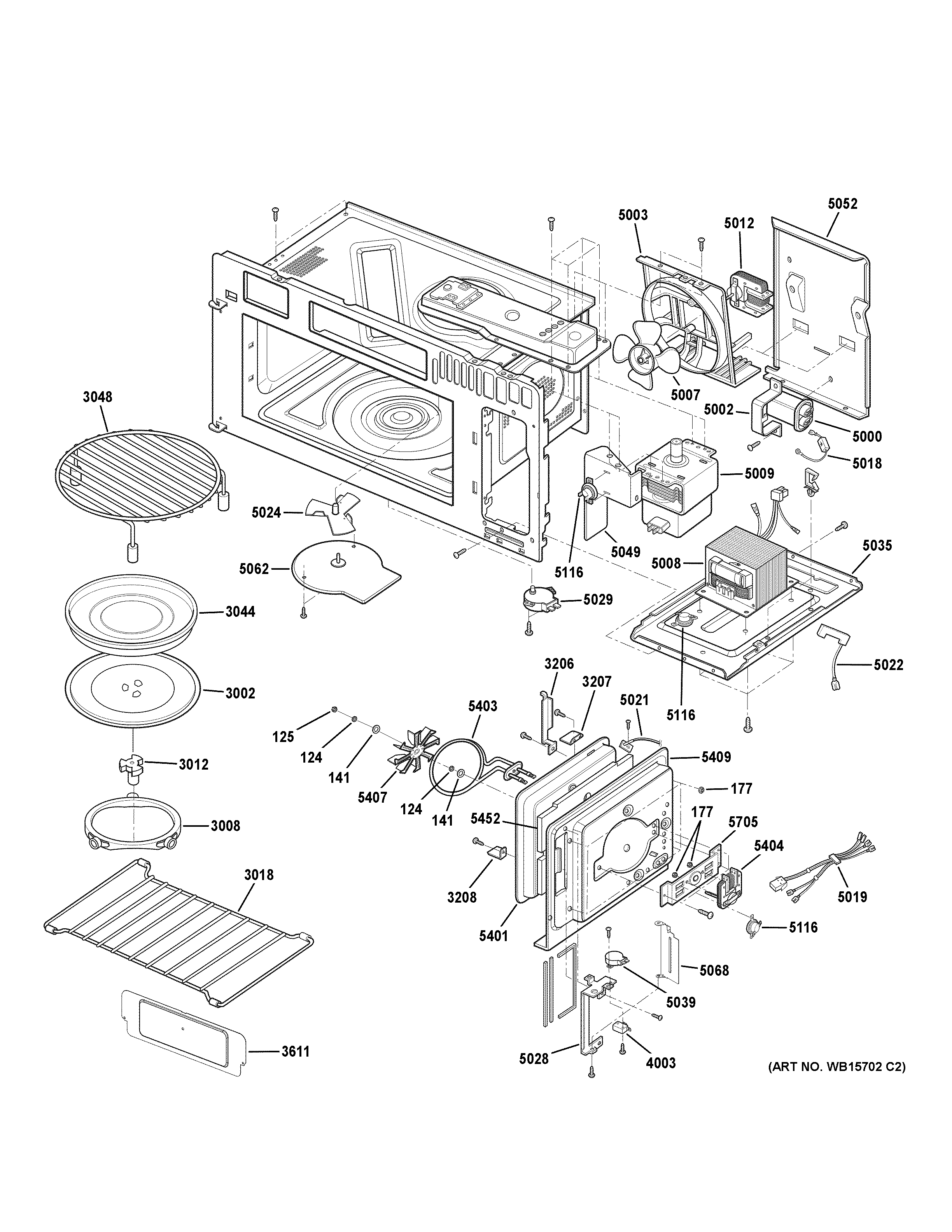 GE PVM9179DR1BB interior parts (1) diagram