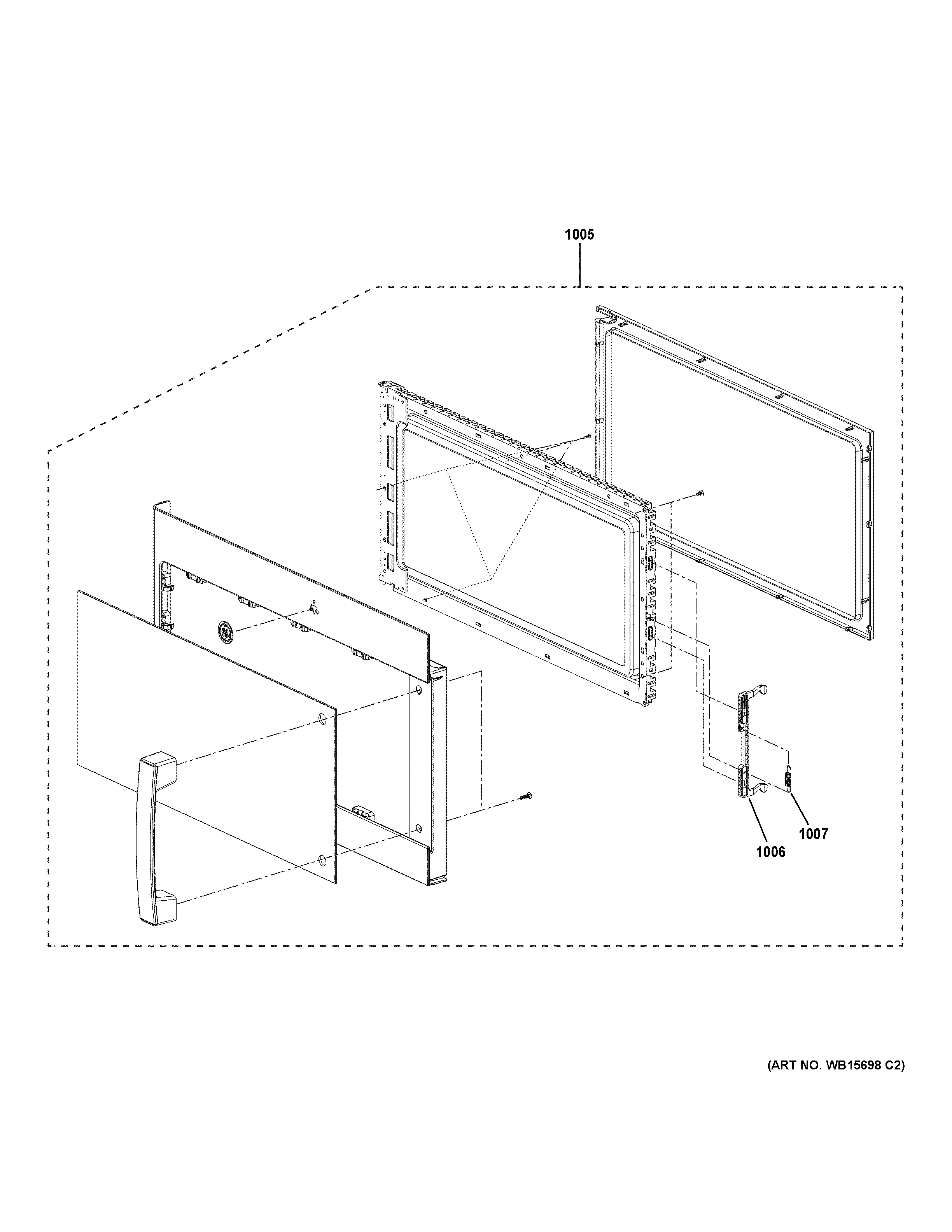 GE PVM9179FR1DS door parts diagram