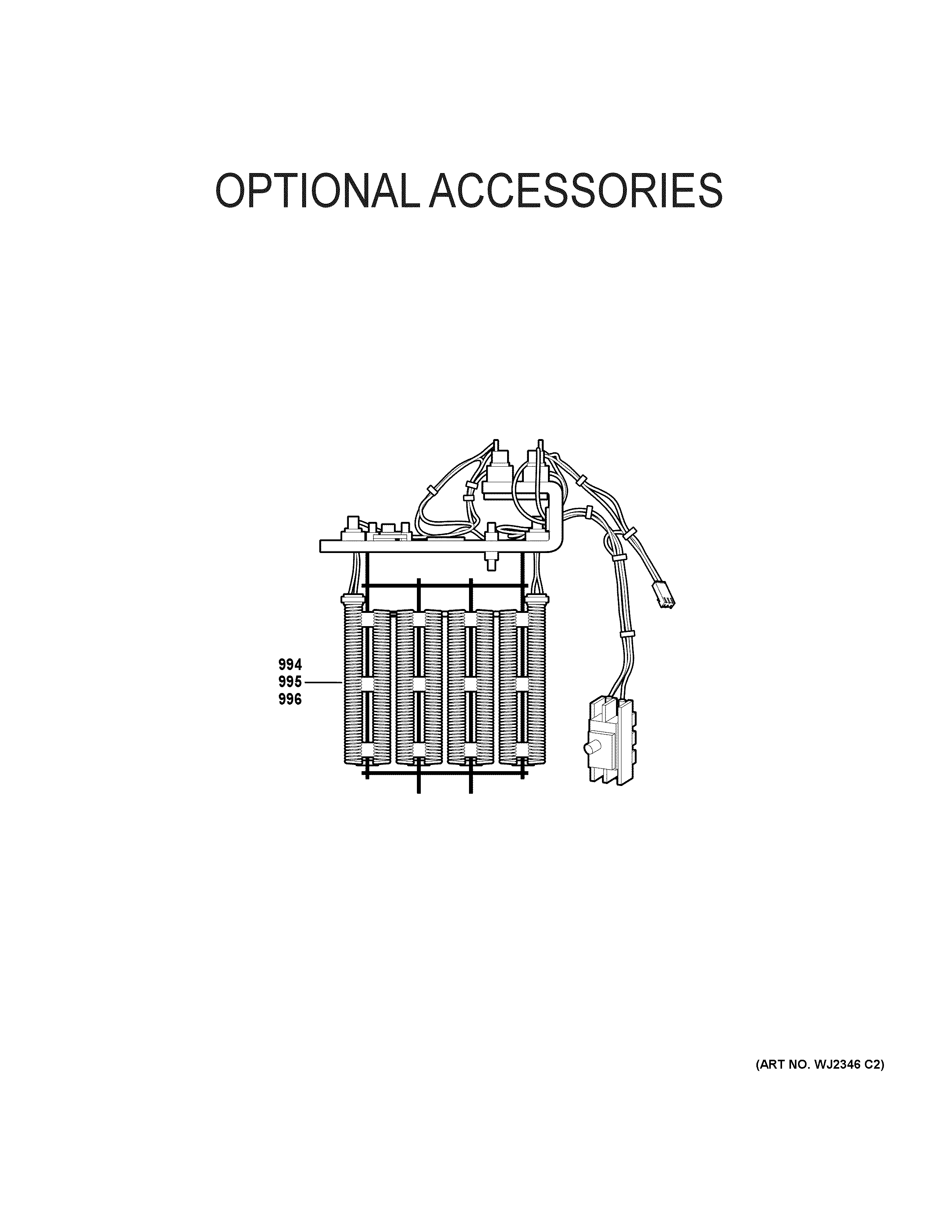 GE UUY48ZGDAB2 optional accessories diagram
