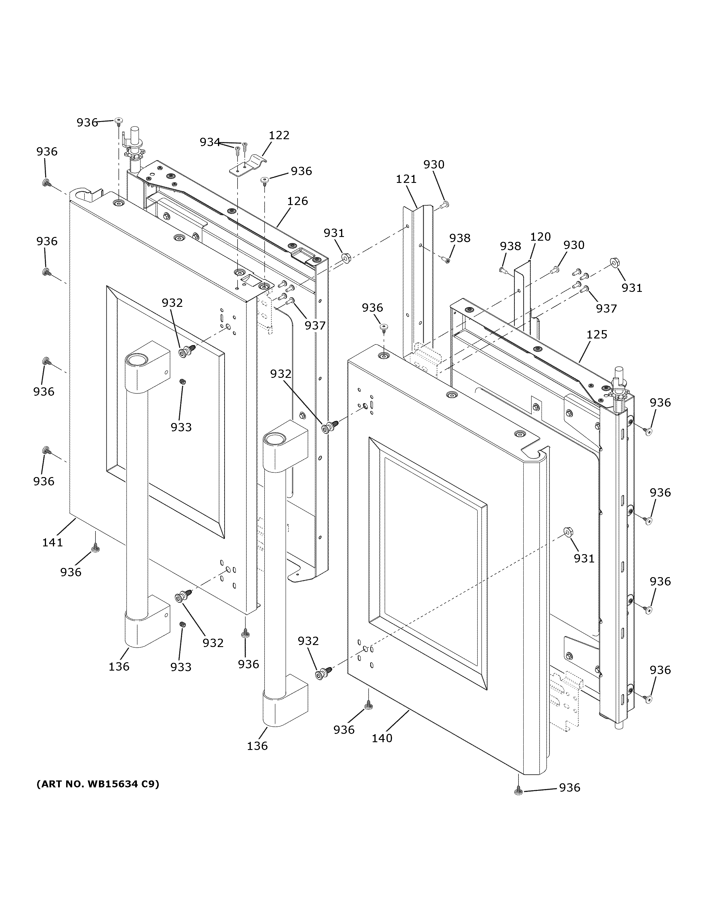 GE ZTSX1FPSN2SS doors diagram