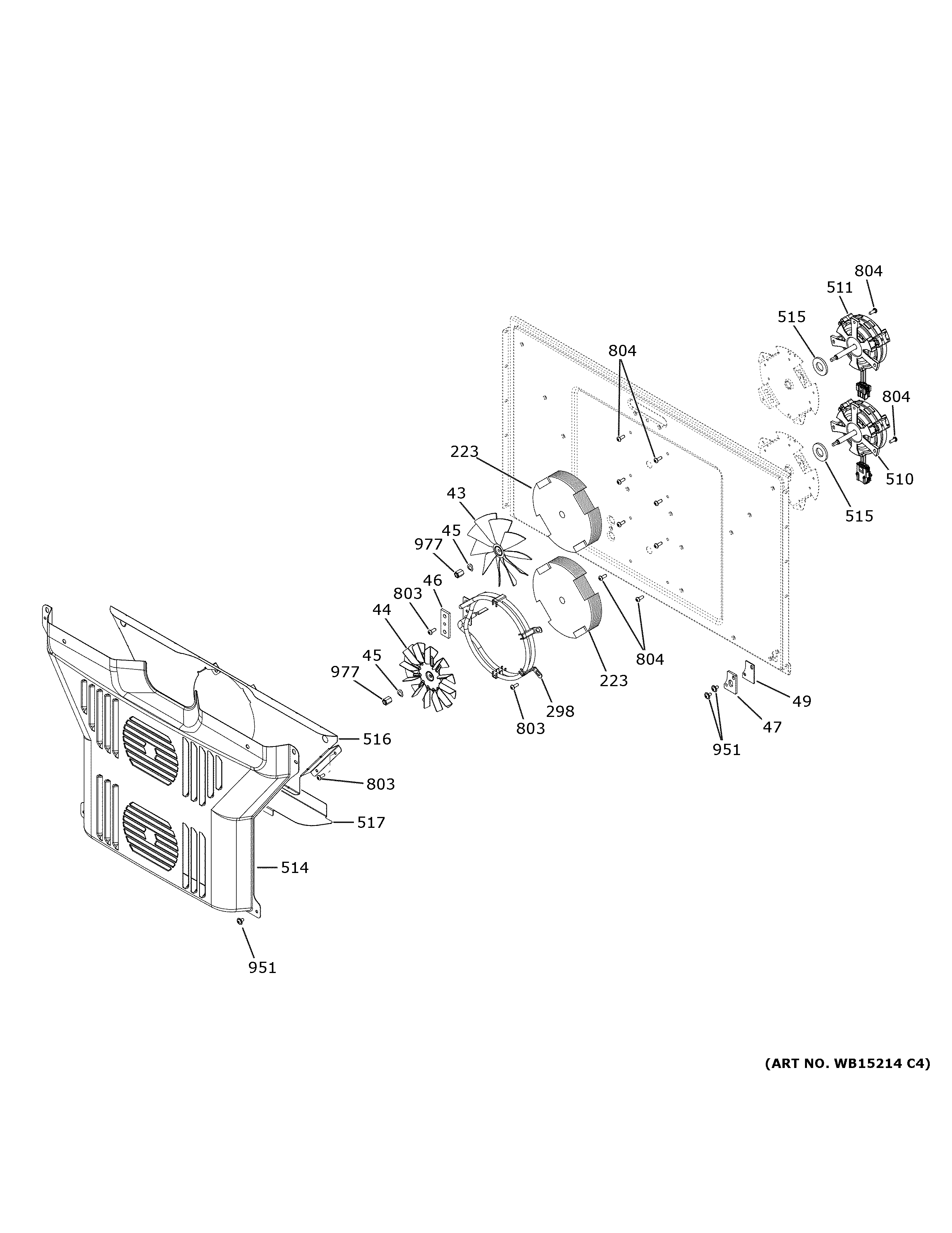 GE ZTSX1FPSN2SS convection fans diagram
