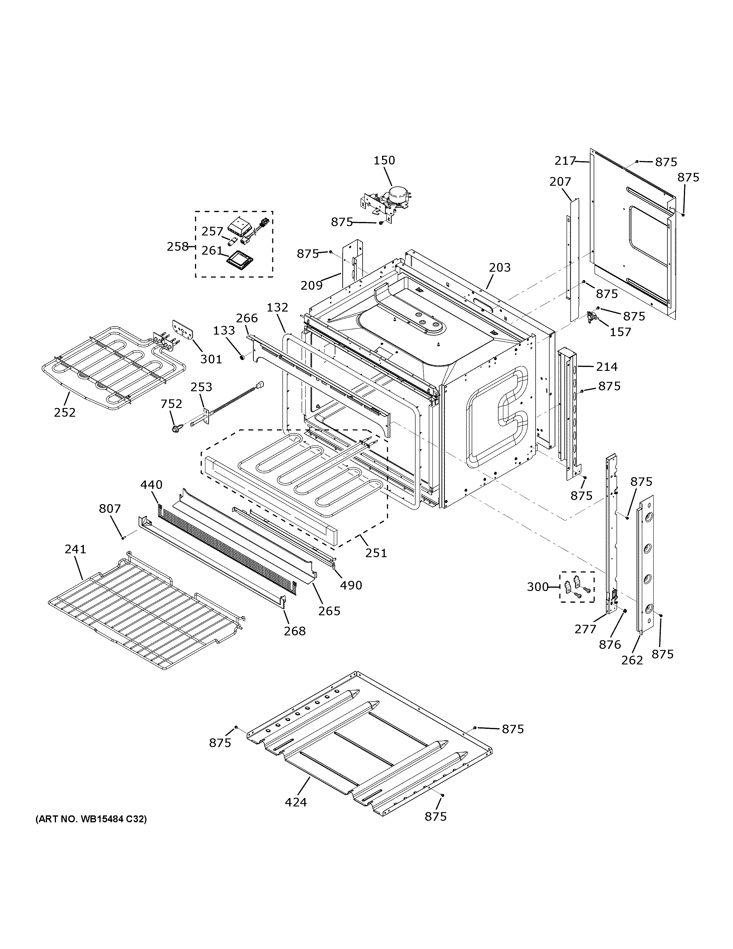 GE JKS3000SN2SS body parts diagram