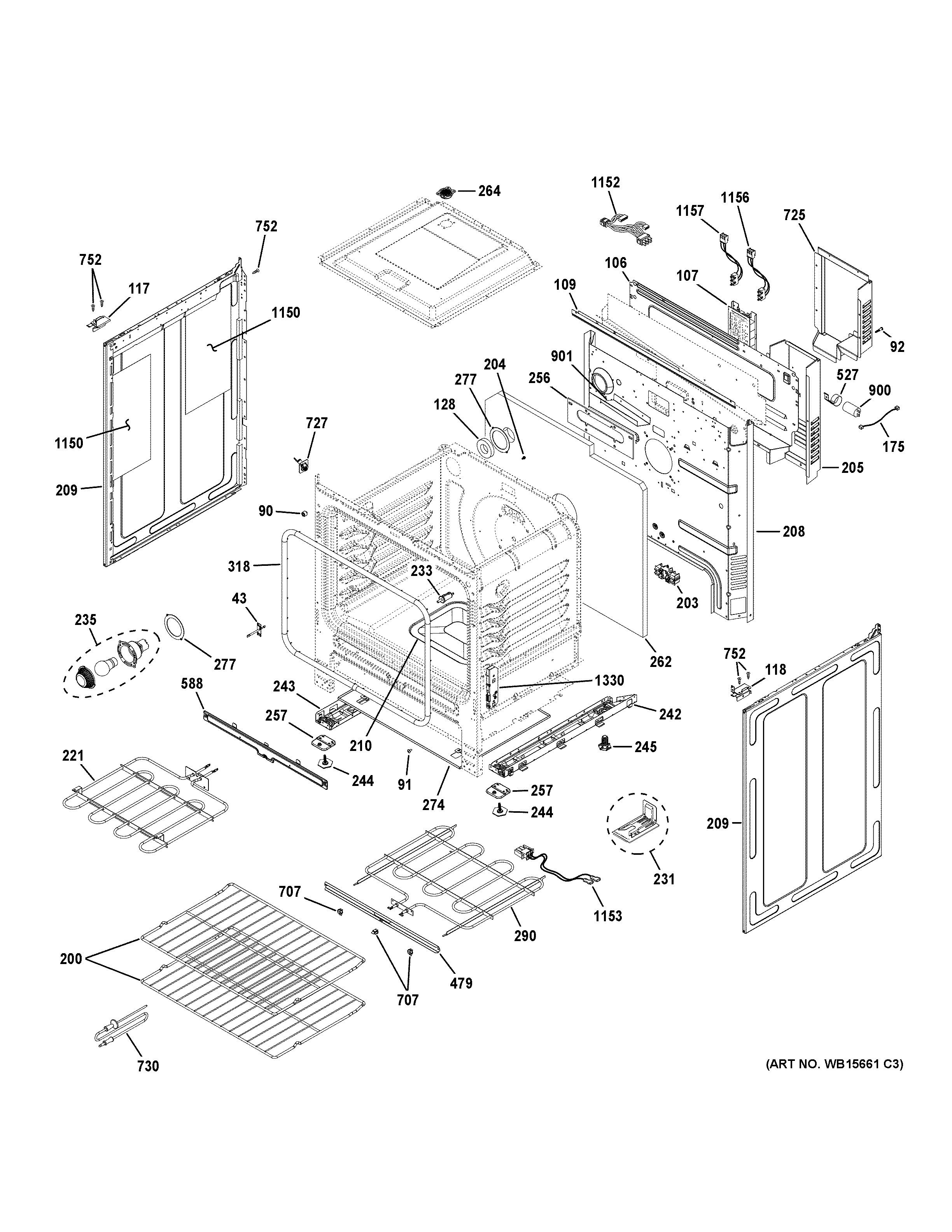 Haier QSS740RN2SS body parts diagram