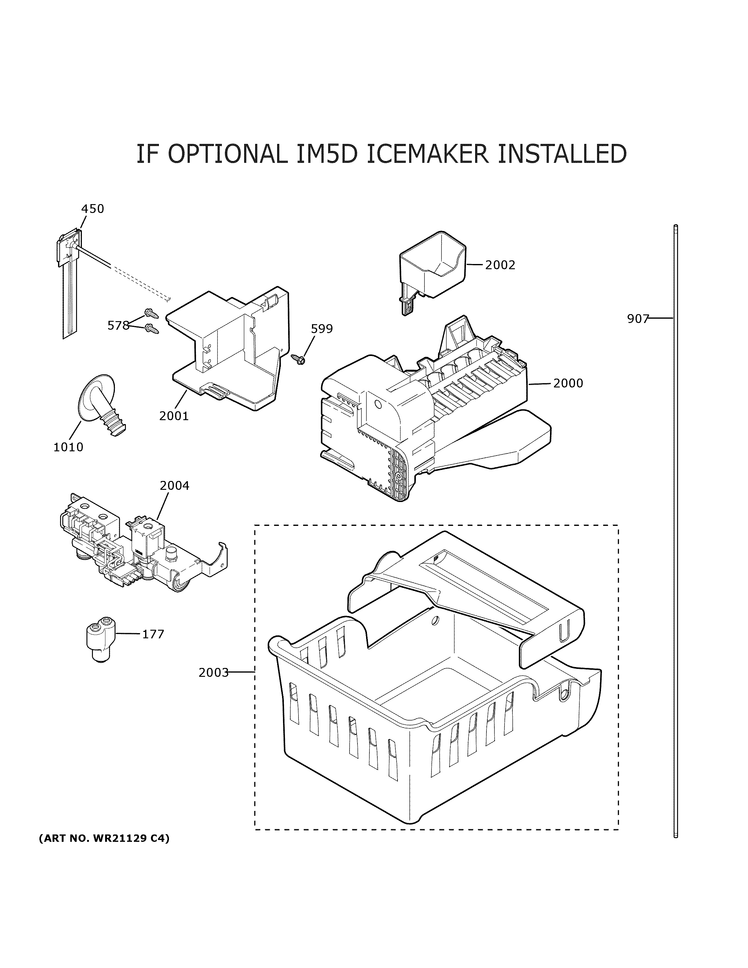 GE PFD28KYNEFS optional accessories diagram