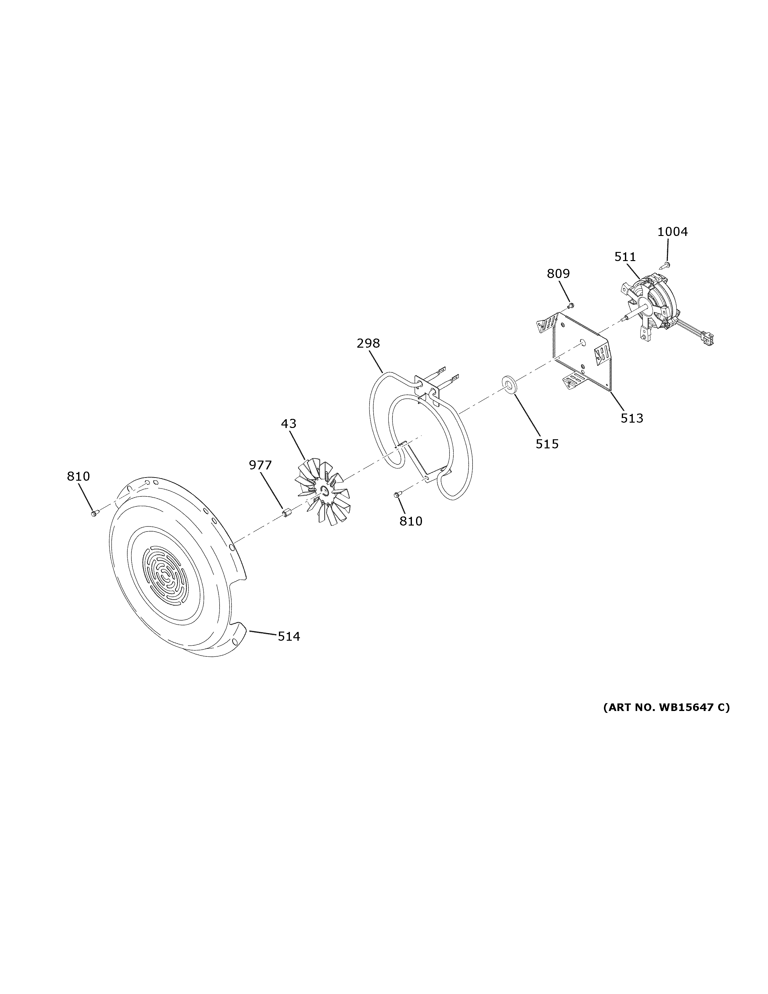 GE PSS93YP6FS convection fan diagram