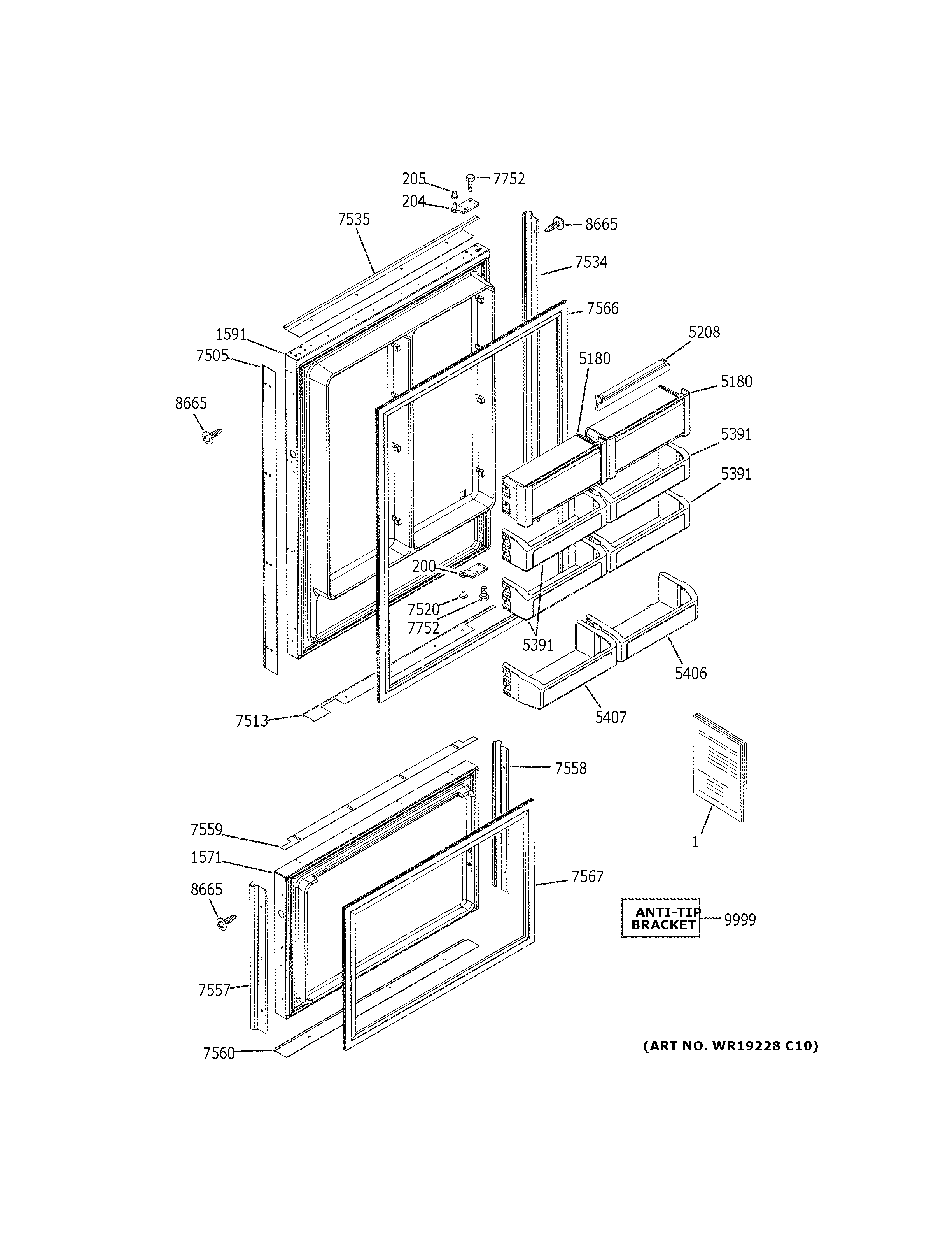 GE ZIC360NNHLH doors diagram
