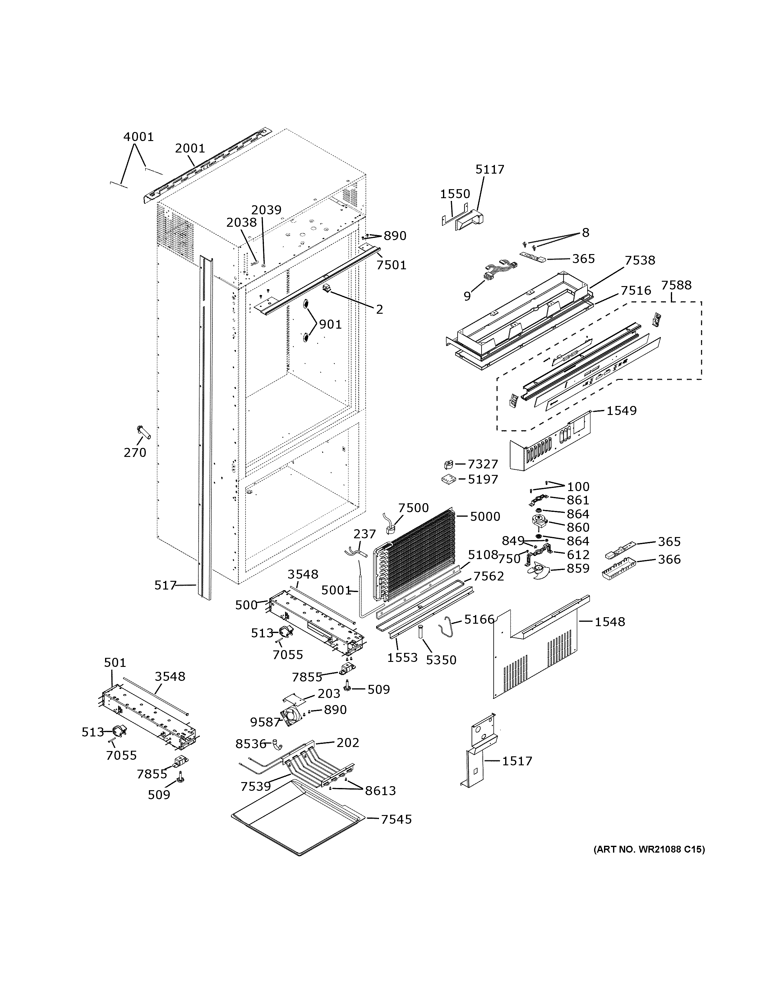 GE CDB36LP2PHS1 cabinet (1) diagram