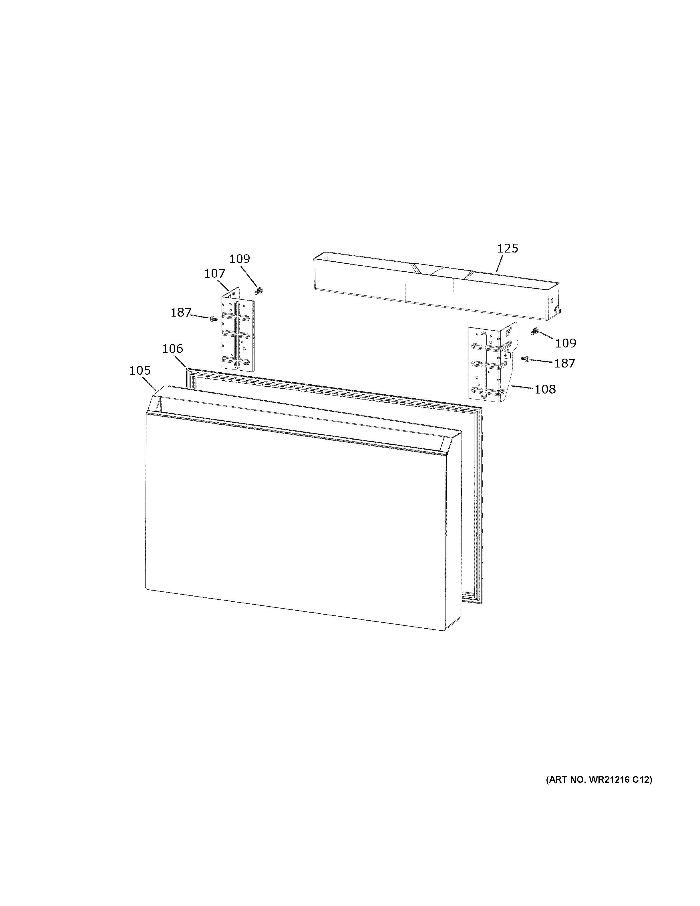 GE CXE22DM5PBS5 freezer drawer diagram