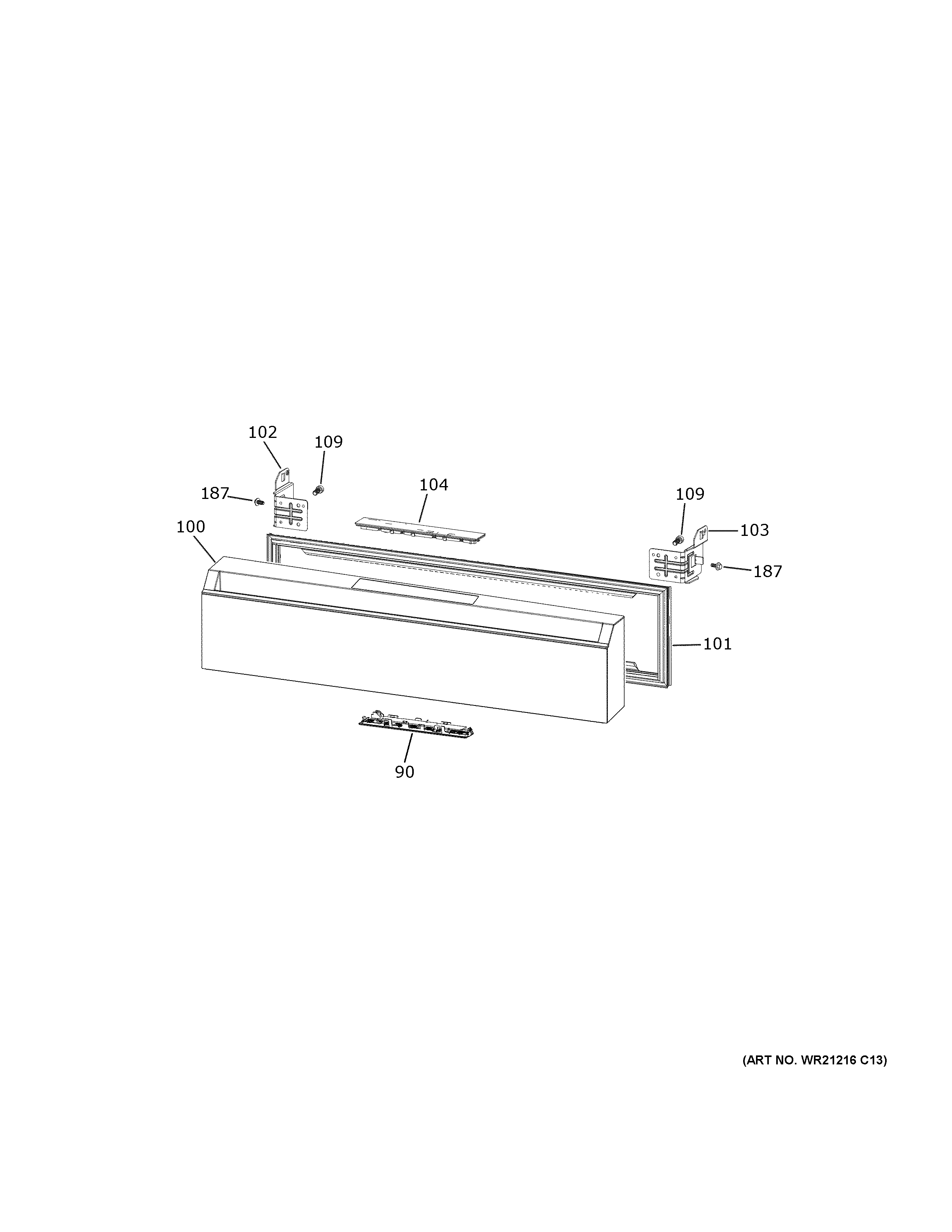 GE CXE22DM5PBS5 convertible drawer diagram