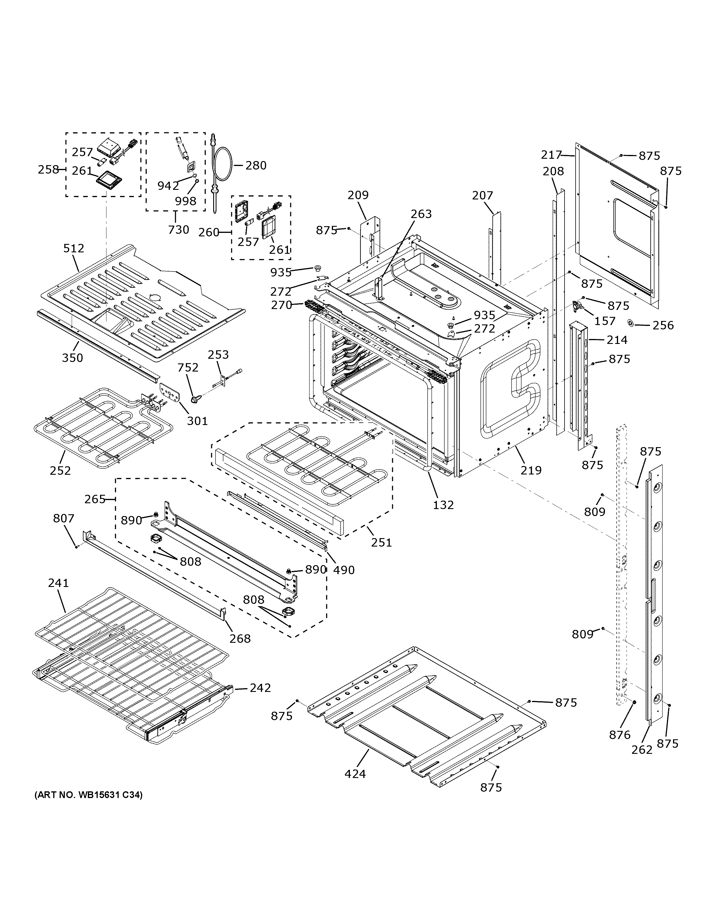 GE CTD90FP2N2S1 upper oven diagram