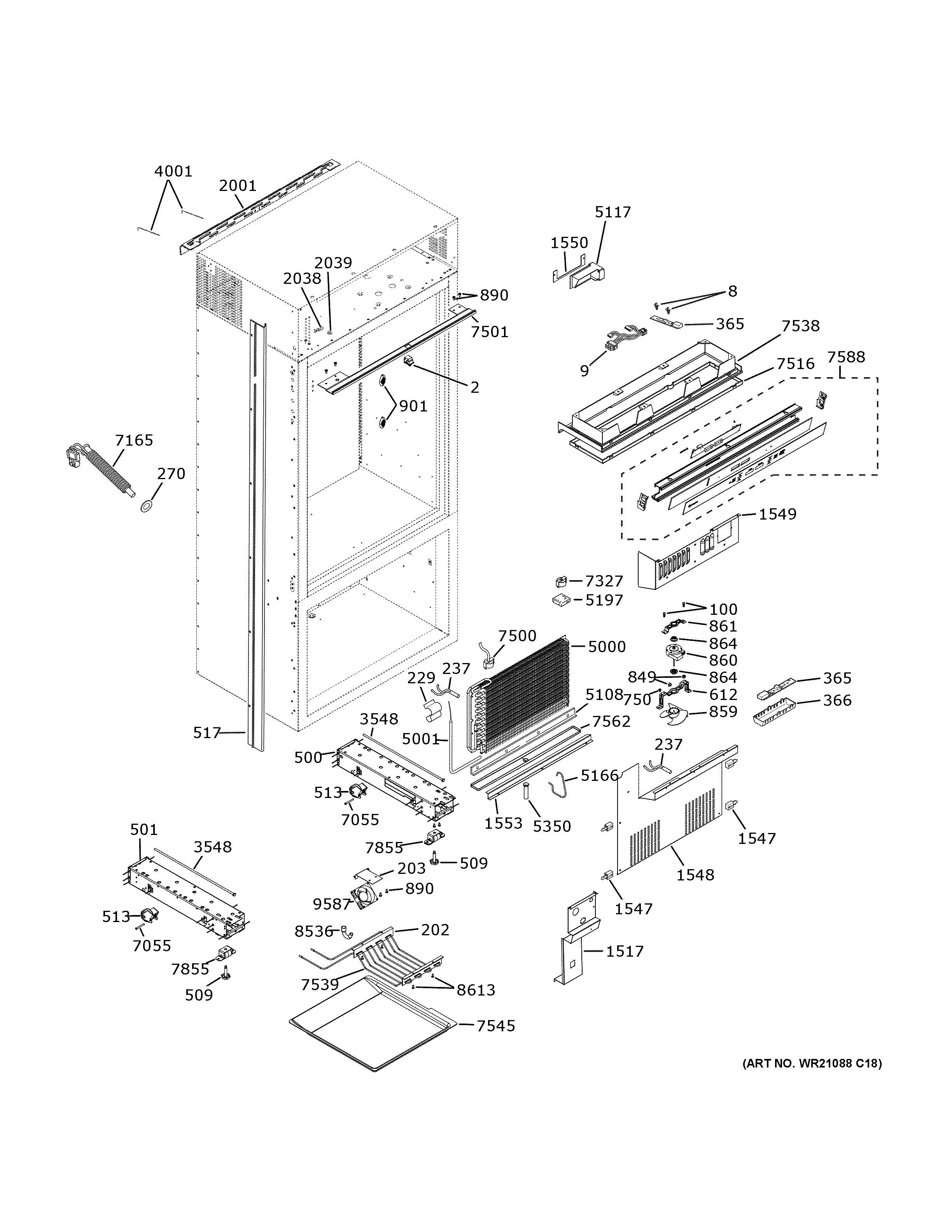 GE ZICS360NNHLH cabinet (1) diagram