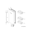 GE GFE28GELIDS fresh food door - rh diagram