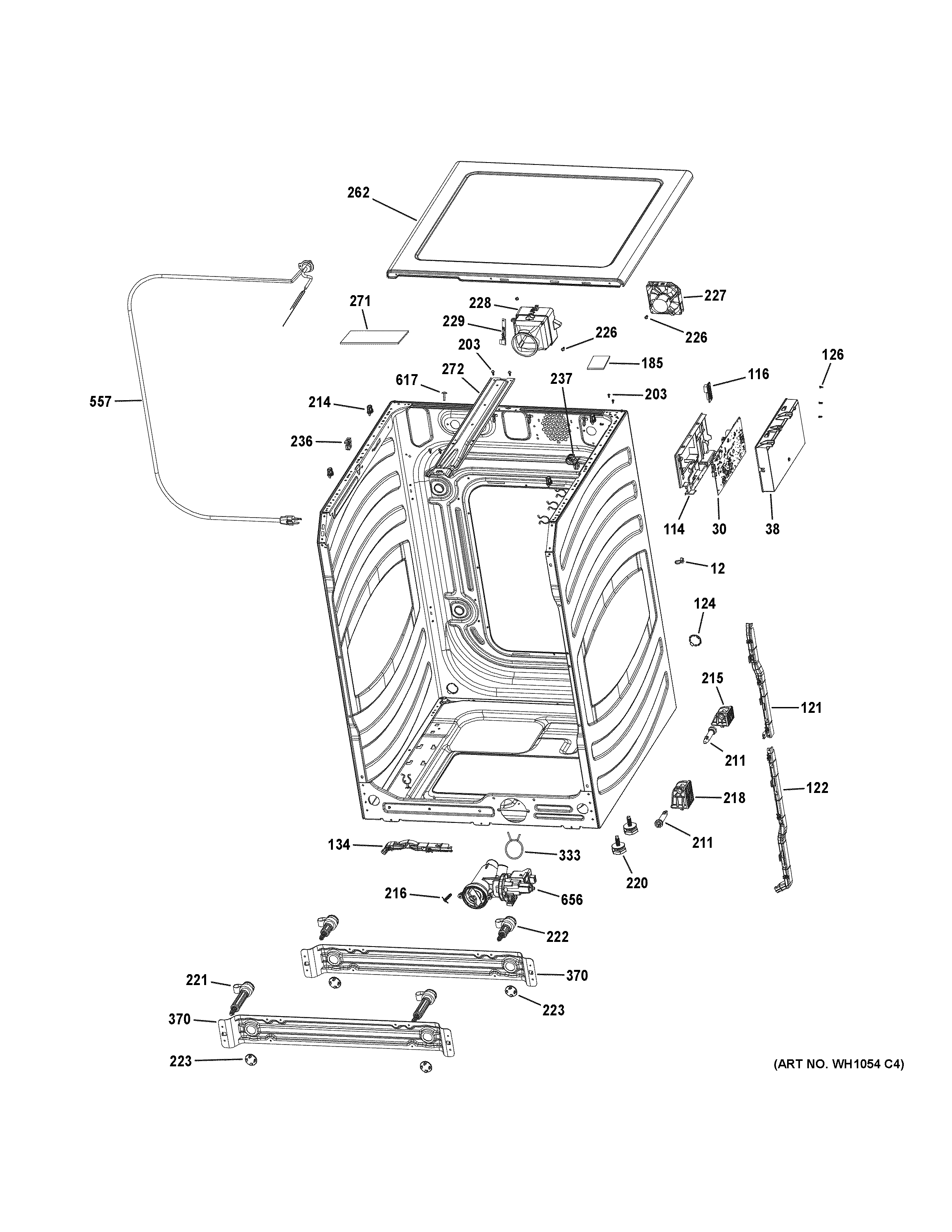 GE PFW950SPT2DS cabinet (1) diagram