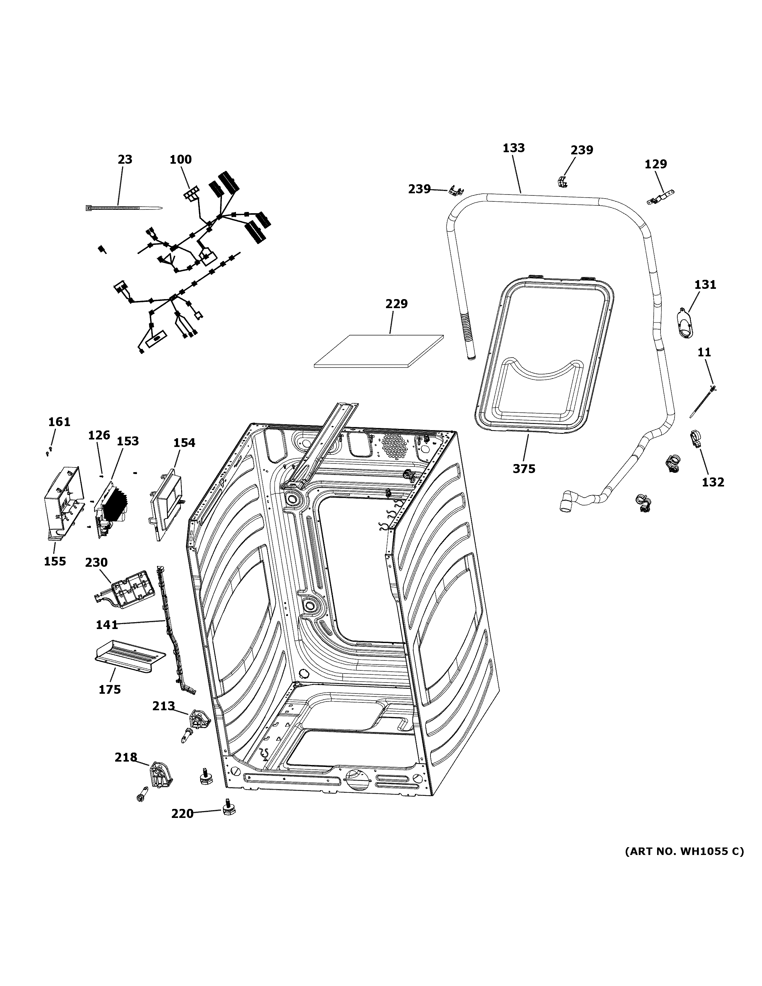 GE GFW510SCN4WW cabinet (2) diagram