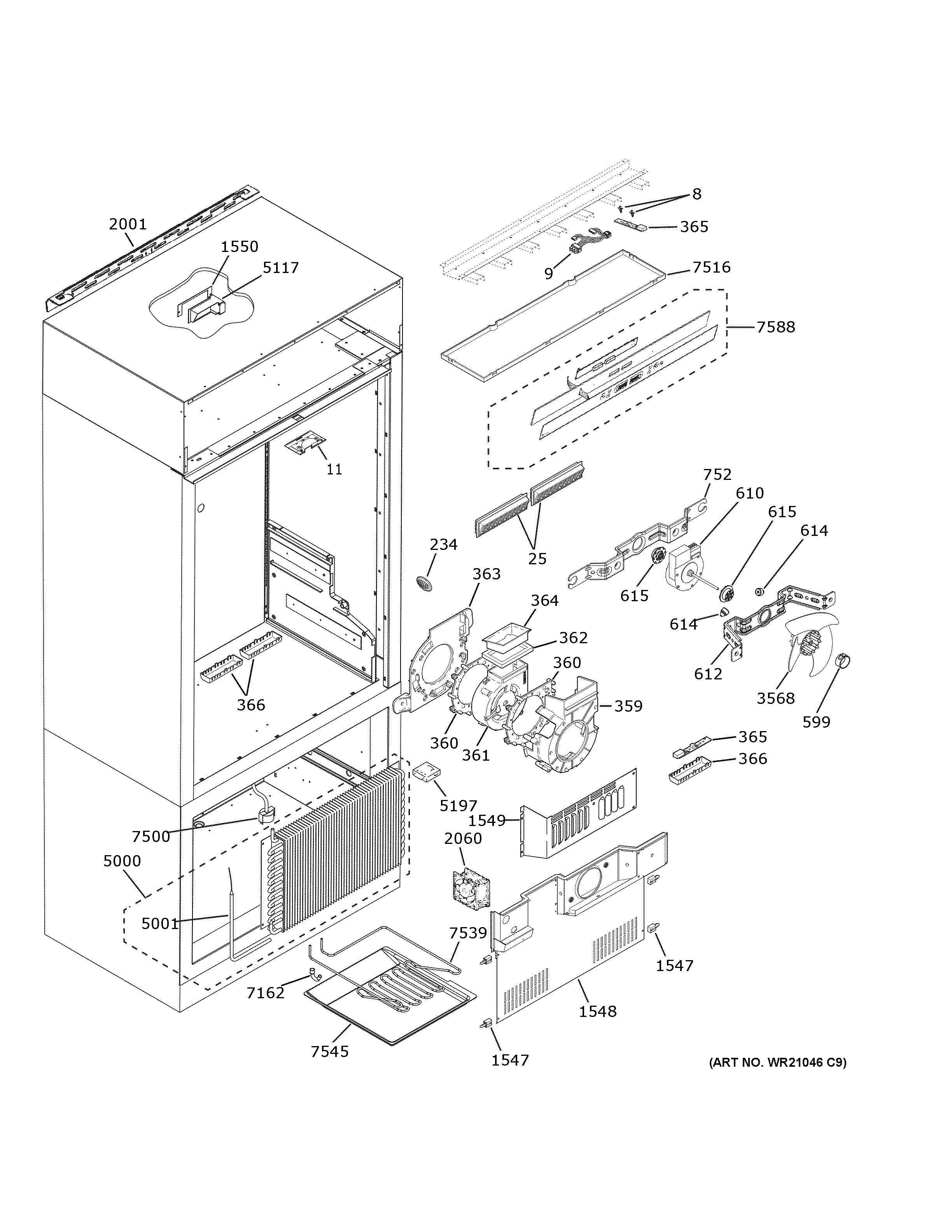 GE ZIPS360NNGSS controls & components diagram
