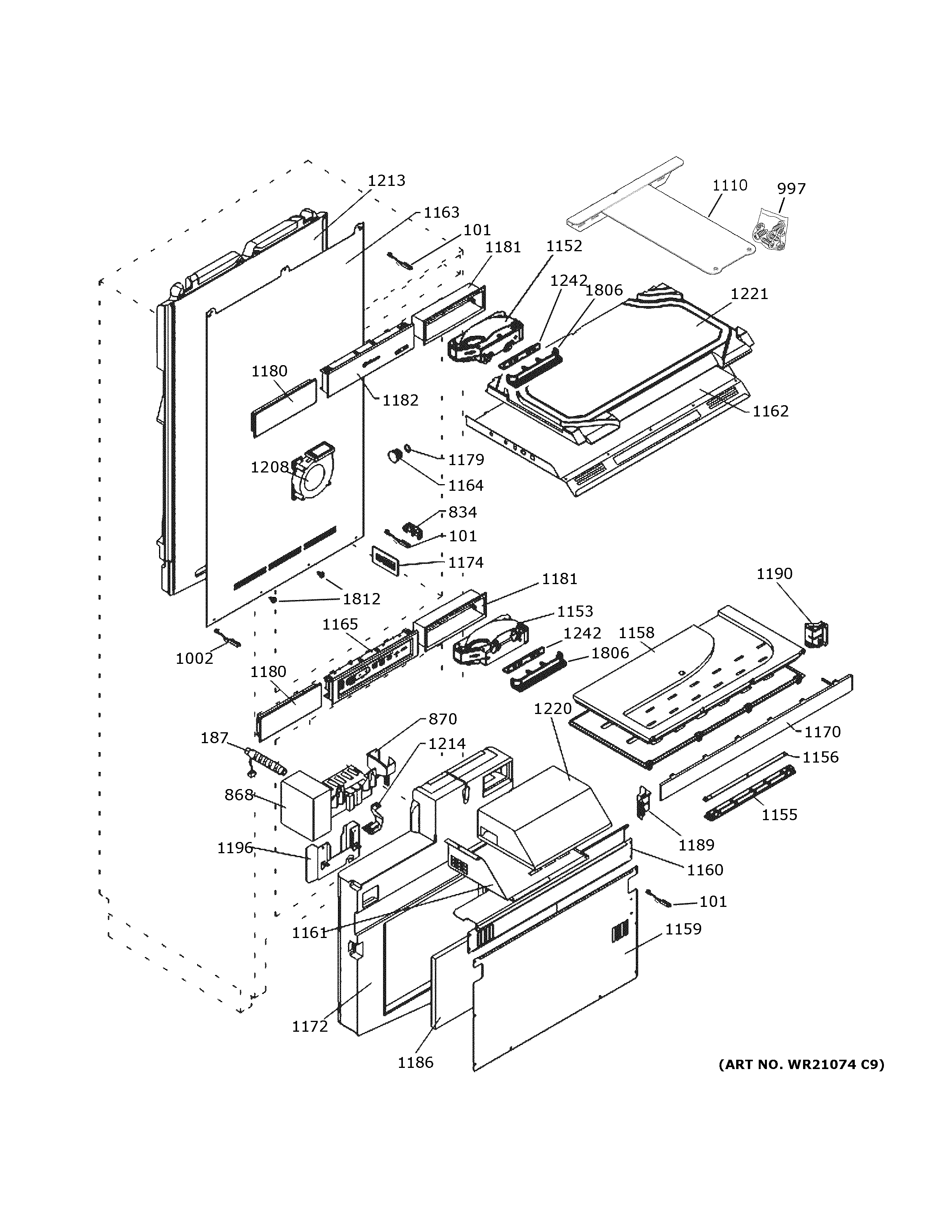 GE ZIC303NPPBII cabinet diagram