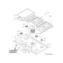 GE CGP95362M1S1 control panel & cooktop diagram