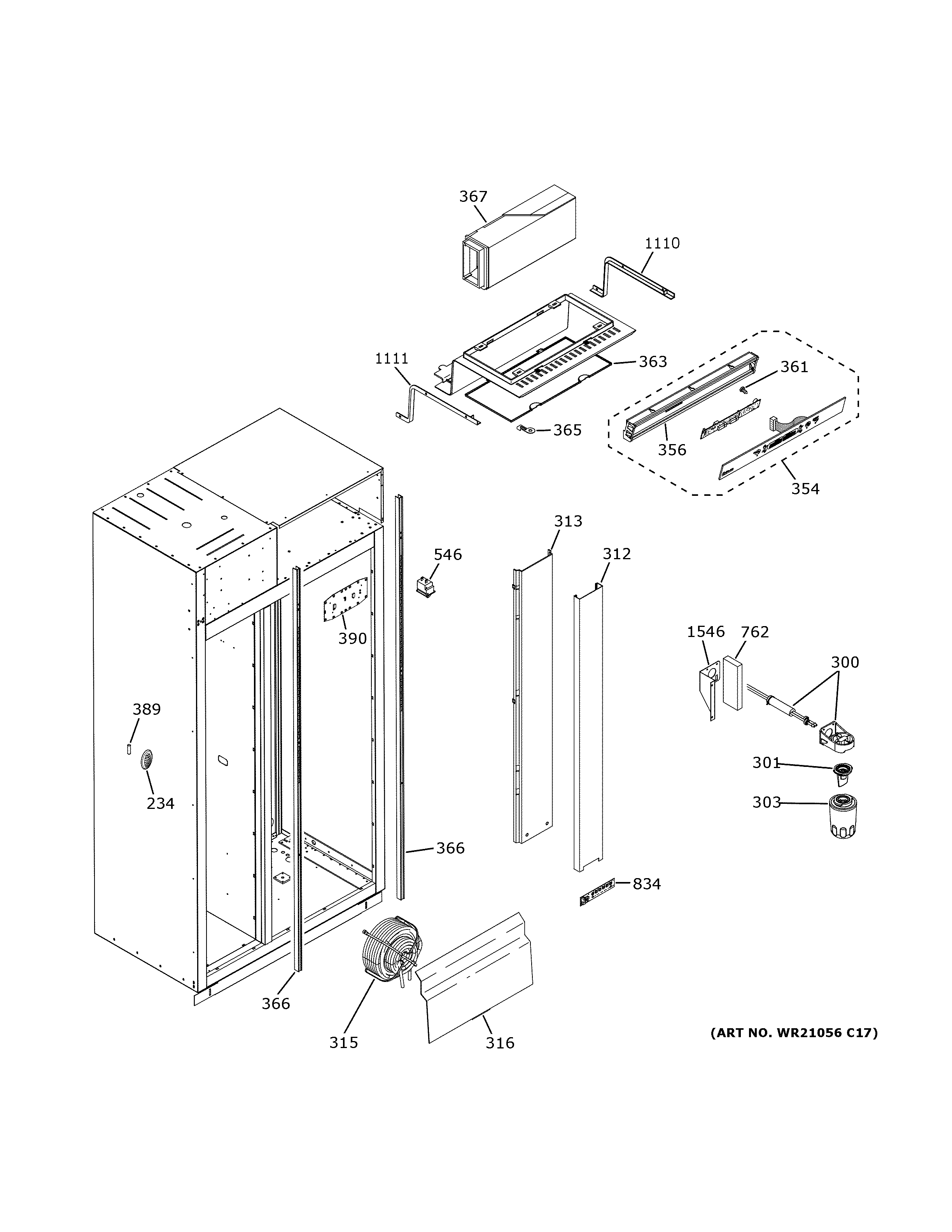 GE ZISS480DNKSS fresh food section diagram