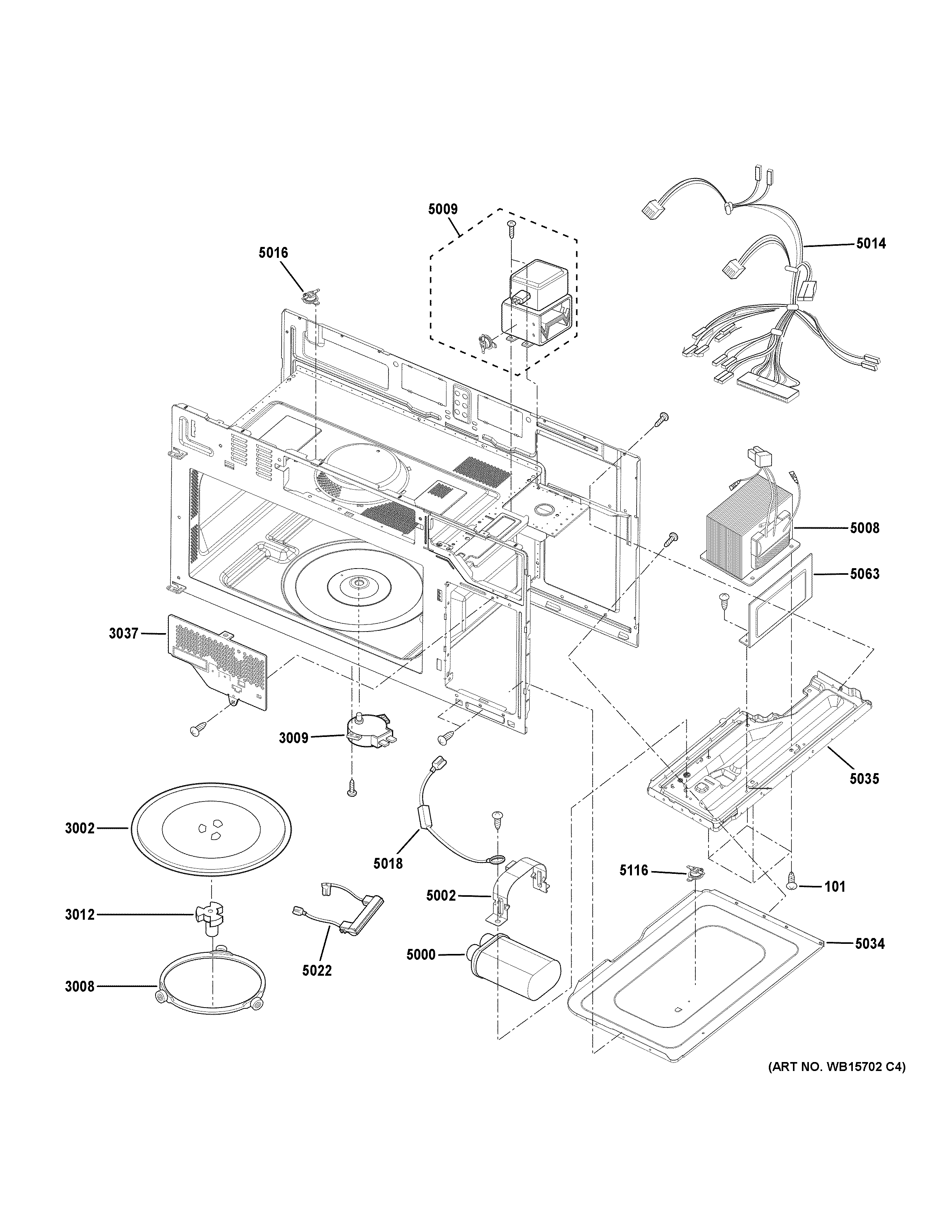 GE QVM7167RN8SS interior parts (1) diagram