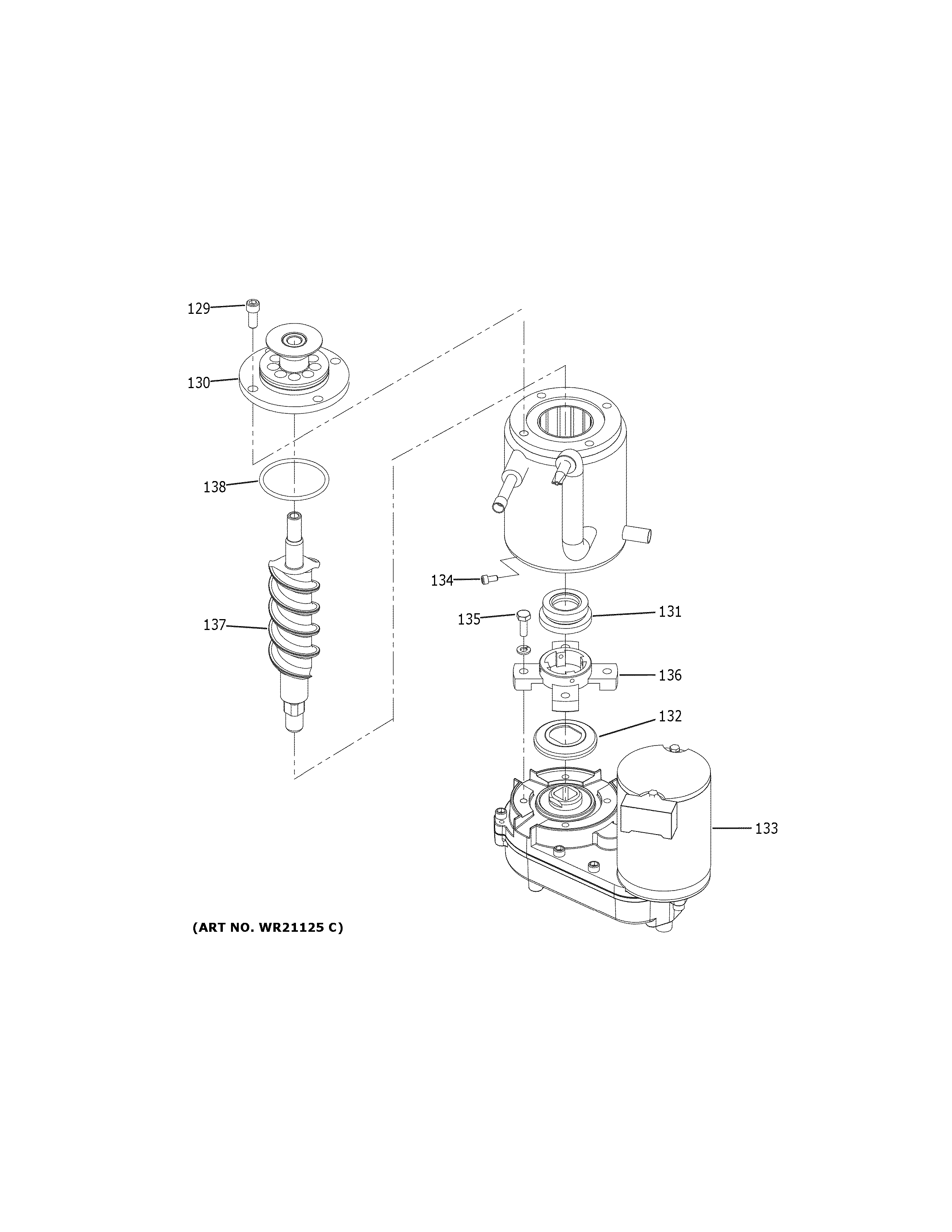 GE UNC15NJBII ice maker diagram