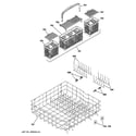 GE PDW8400J00WW lower rack assembly diagram