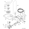 GE PDW9200J00BB motor-pump mechanism diagram