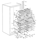 GE ZIF36NMBLH shelves & drawers diagram