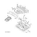 GE JGBP85SEJ1SS control panel & cooktop diagram