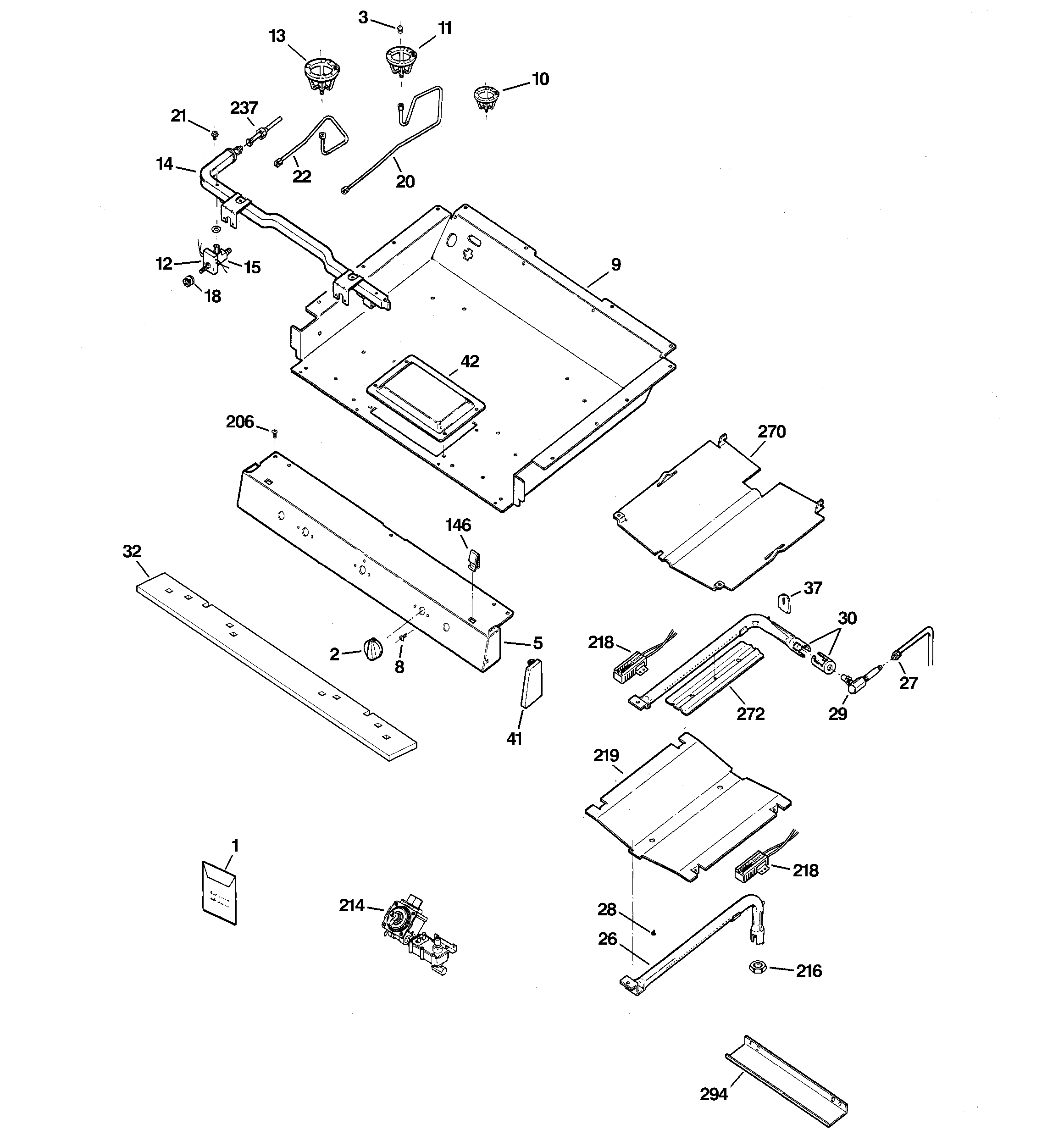 GE JGBP80SEH2SS gas & burner parts diagram