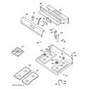 GE JGBS24BEH2WH control panel & cooktop diagram