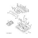 GE JGBP36SEJ1SS control panel & cooktop diagram