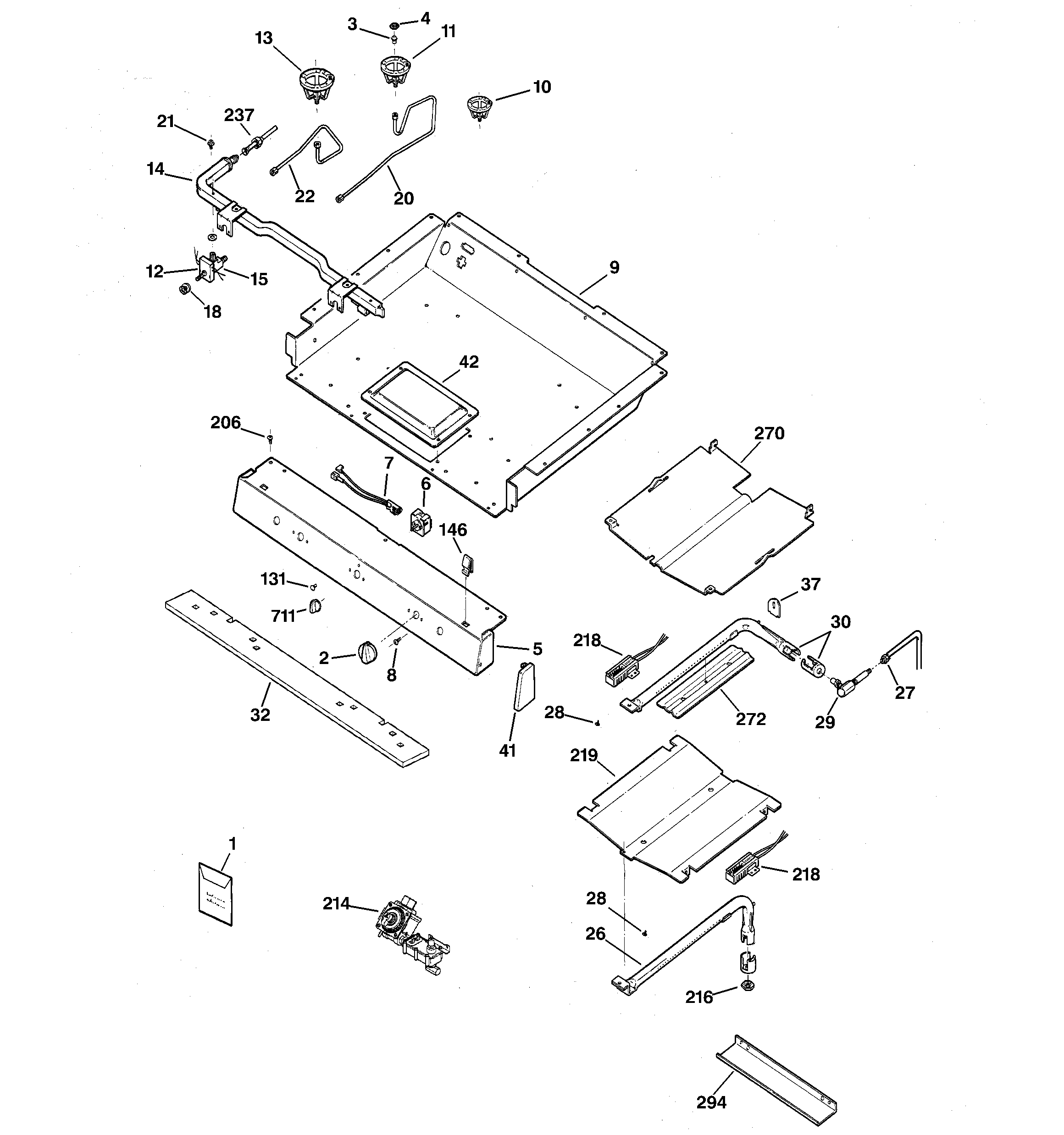 GE JGBP99SEH2SS gas & burner parts diagram
