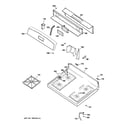 GE JGBS21HEH3WW control panel & cooktop diagram