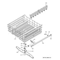 GE GHDA960K03BB upper rack assembly diagram
