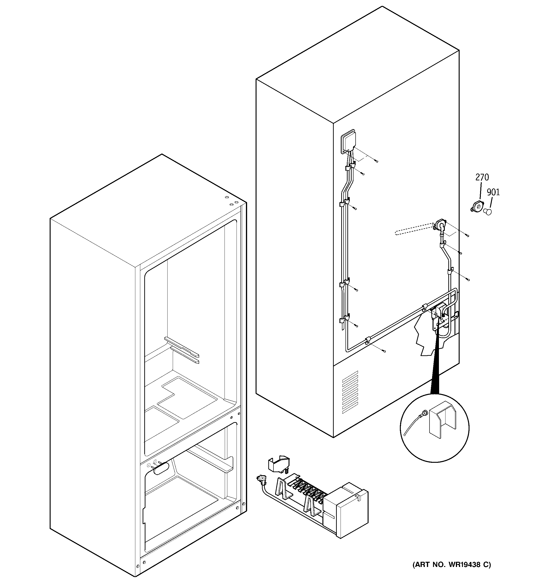 GE PDS20SBPALSS water system diagram