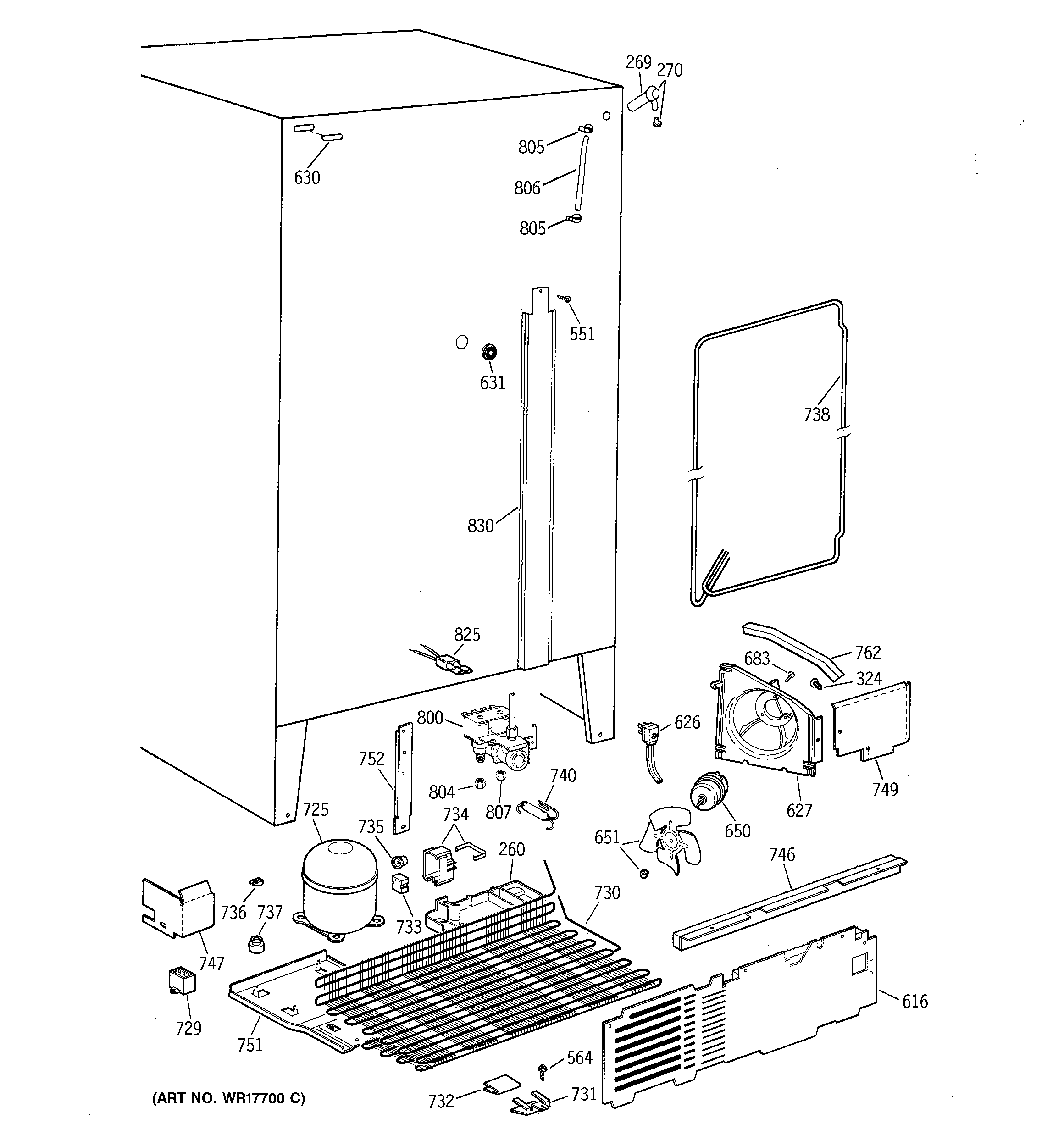 GE TFX27FMA unit parts diagram