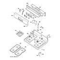 GE EGR3000EH2CC control panel & cooktop diagram
